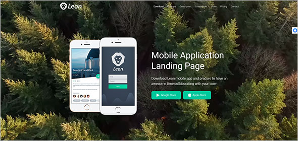 App Landing Page Animated Template