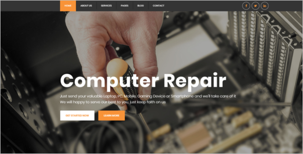 Best Computer Repair Website Template