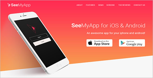 Best Mobile App Landing Page Template