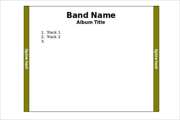 CD Case Template Word Download