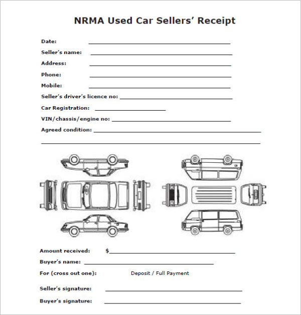 Car Sale Deposit Receipt Template Download