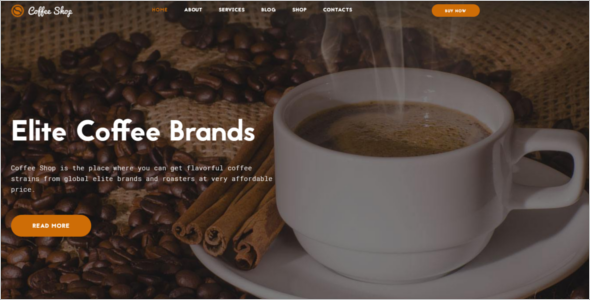 Coffee Shop Website Theme