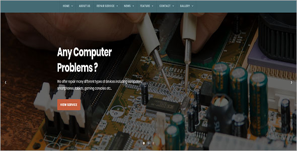 Computer Repair Shop Website Template