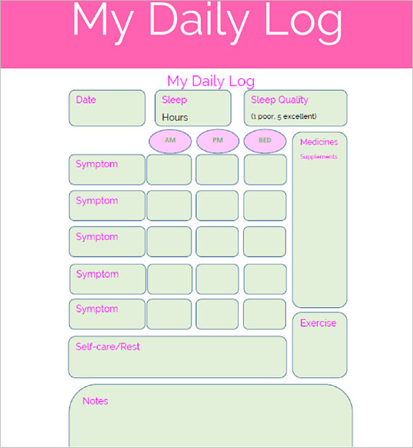 Daily Management Log Template