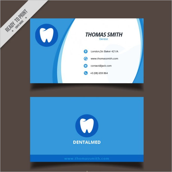 Dental clinic business card Free Vector