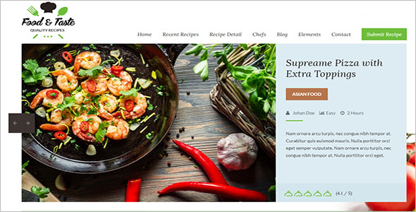 Food Recipes Website Template