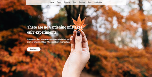 Gardening Page WordPress Theme