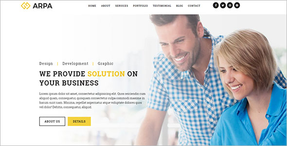 HTML Business WordPress Theme