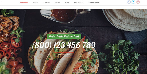 Mexican Catering Website Template
