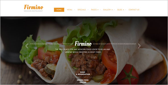 Mexican Restaurant Multipage Website Template
