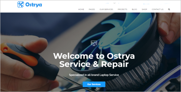 Mobile Phone Repair Service Website Template
