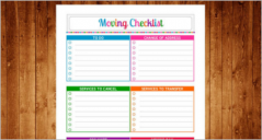 46+ Printable Moving Checklist Templates