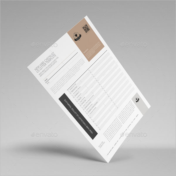 New Hire Checklist US Letter Template