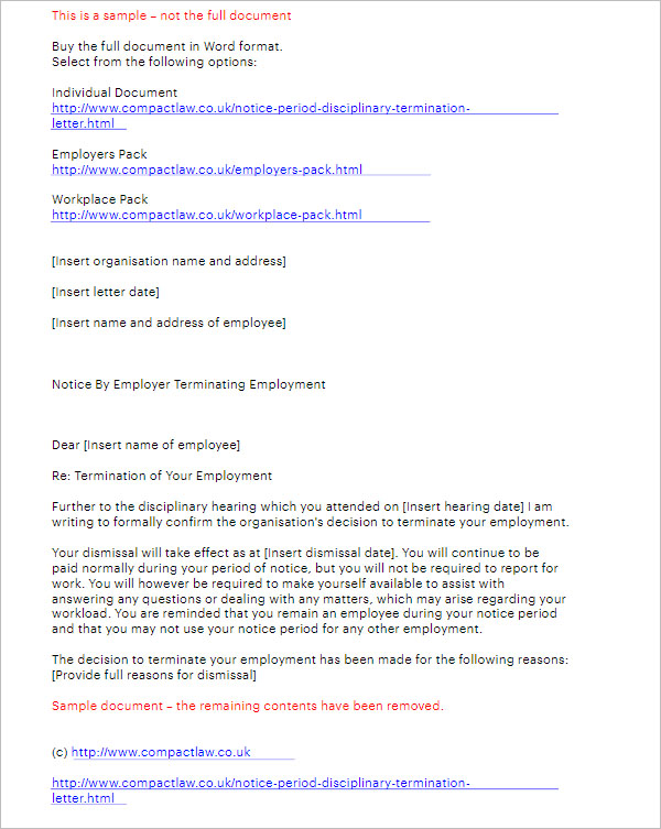 27+ Notice Period Letter Templates Free PDF, Word Formats