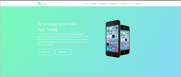 Own App Landing Page Template