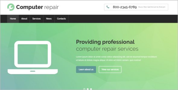 PC Repair Website Template