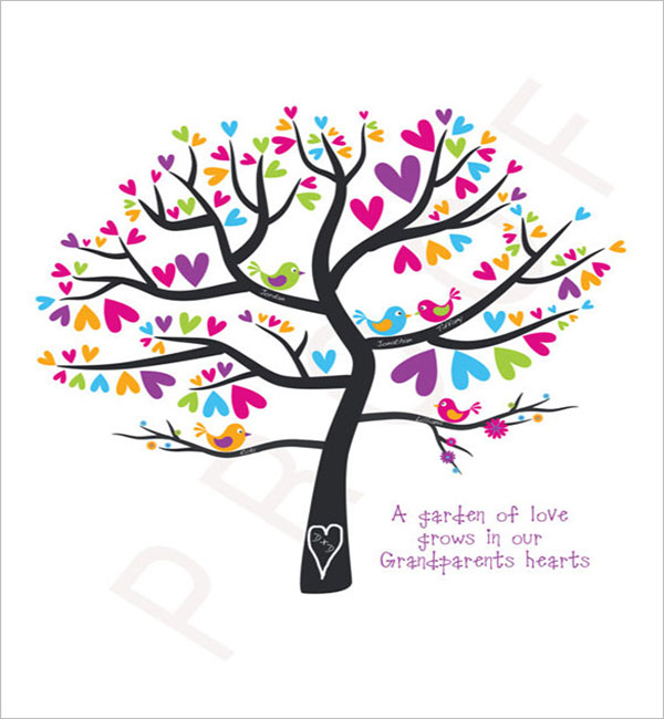 Photo Family Tree Gift Template