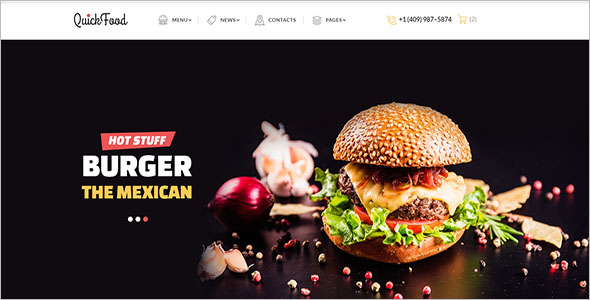 Quick Food Multipage Website Template