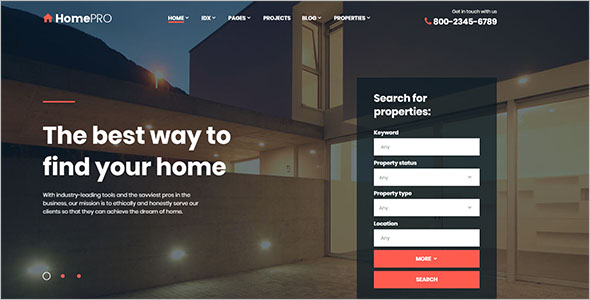 Real Estate Retail Bootstrap Template