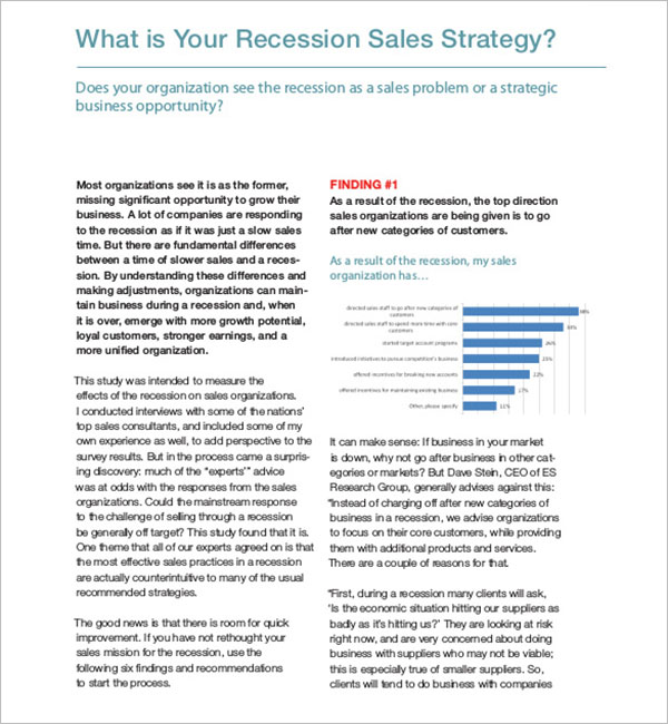 Recession Sales Strategy Idea