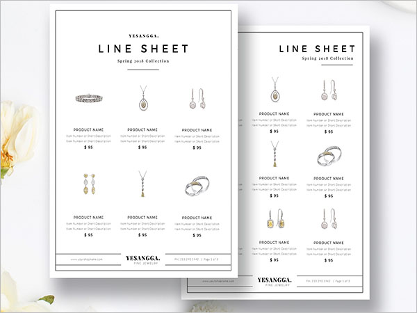 Sales Sheet Template IllustratorÂ 