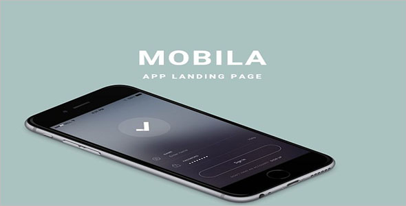 Simple Mobile App Landing Page Template