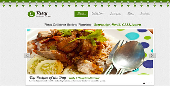 Tasty Delicious Recipes Website Template
