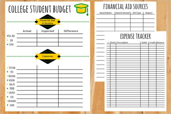 Weekly Student Budget Template