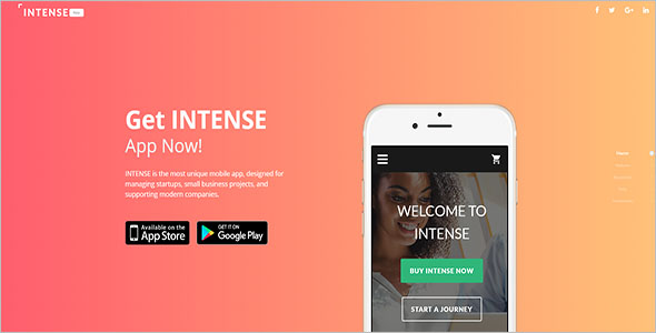 iPhone App Landing Page Template
