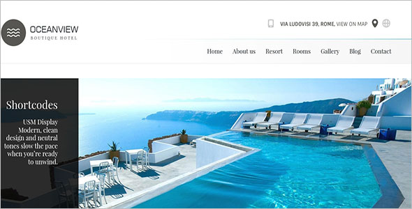 Beach Resort Website Template