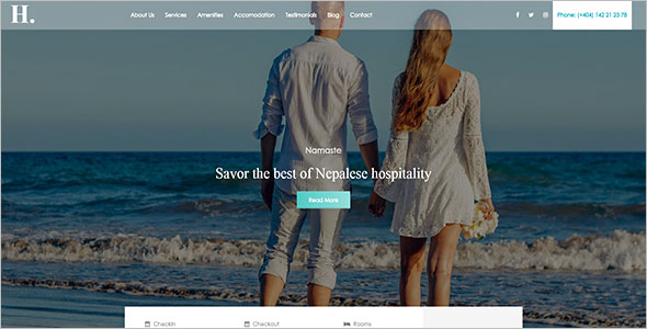 Best Destination Resorts Website Template