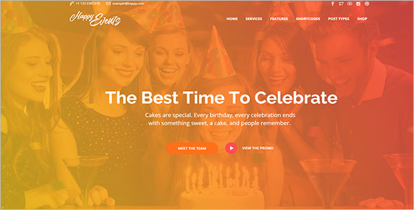 Birthday Celebrations Website Template