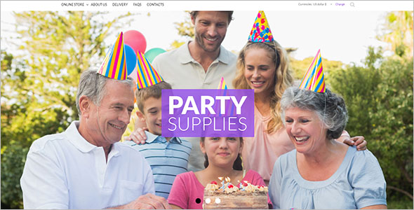 Birthday Party Website Theme