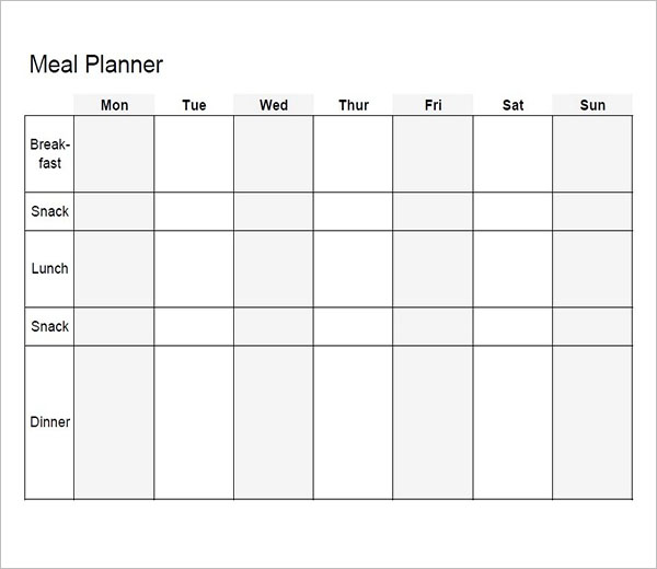 43+ Meal Planning Templates Free PDF, Doc, Excel Format Ideas