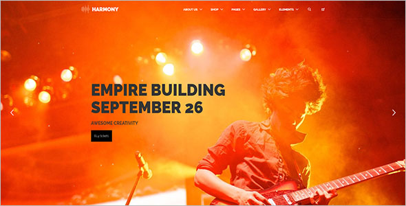 Bootstrap 4 Music Template