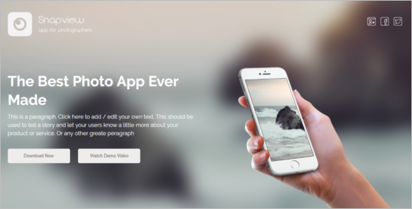 Bootstrap Mobile Template Free Download