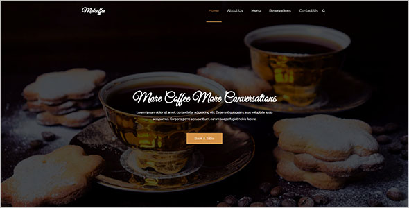 Cafe HTML Website Template