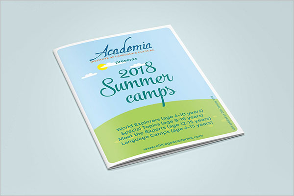 Camp Brochure Template 2018