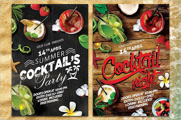 Cocktail Summer Party Flyer Design