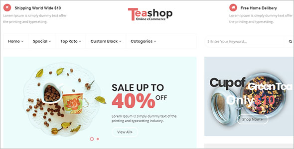 Coffee Shop eCommerce Template