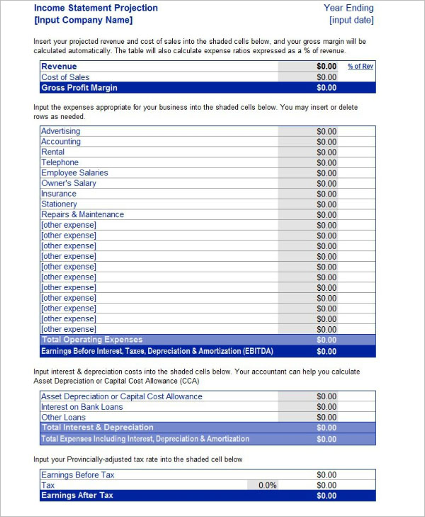 36+ Income Statement Templates Free PDF, Excel, Word, XLS Formats