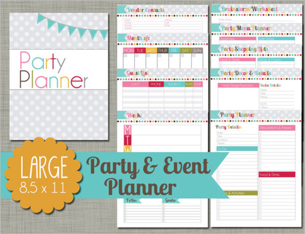 Editable Party Planning Template