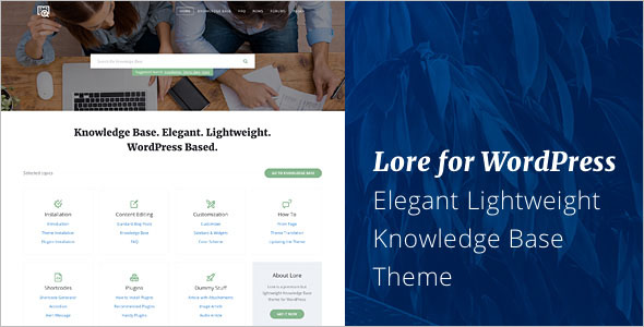Elegant Knowledge Base WordPress Theme