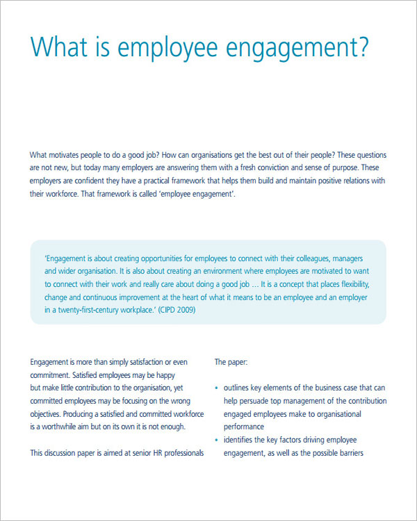 Employment Engagement Strategy Template