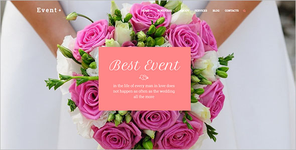 Event Planner Website Template For Birthday