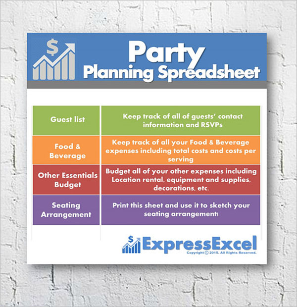 Excel Party Planning Template