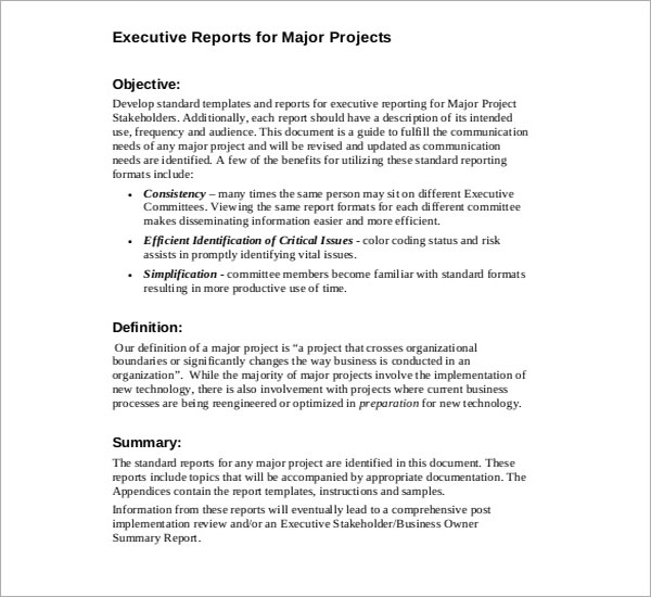 Executive Director Report Template