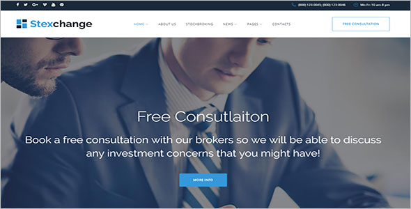 Financial Broker Services WordPress Theme