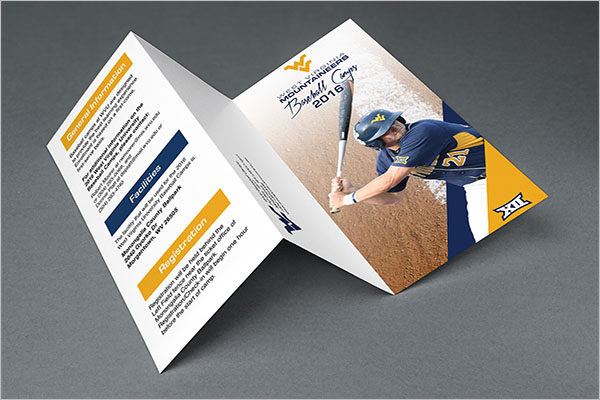 Free Baseball Camp Brochure Template