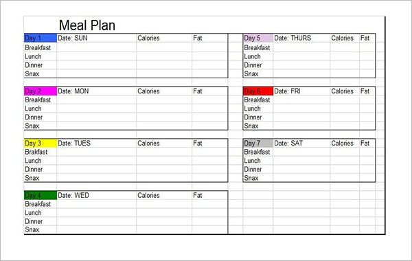 43  Meal Planning Templates Free PDF Doc Excel Format Ideas